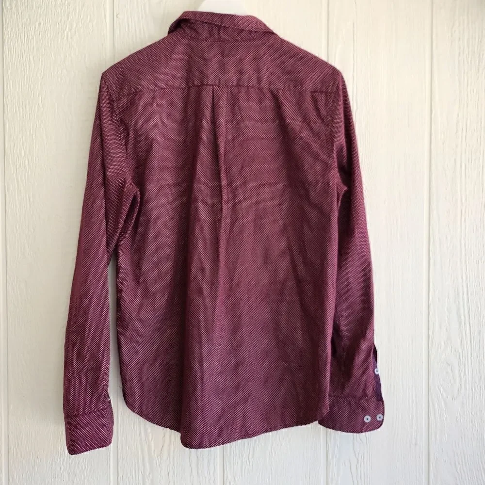 denim and Flower mens button up red button down shirt